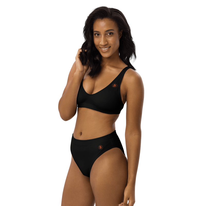 BTC Circle Logo high-waisted bikini (Black)