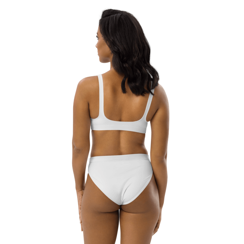 BTC Circle Logo high-waisted bikini (All White)