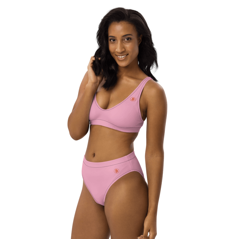 BTC Circle Logo high-waisted bikini (Pink)