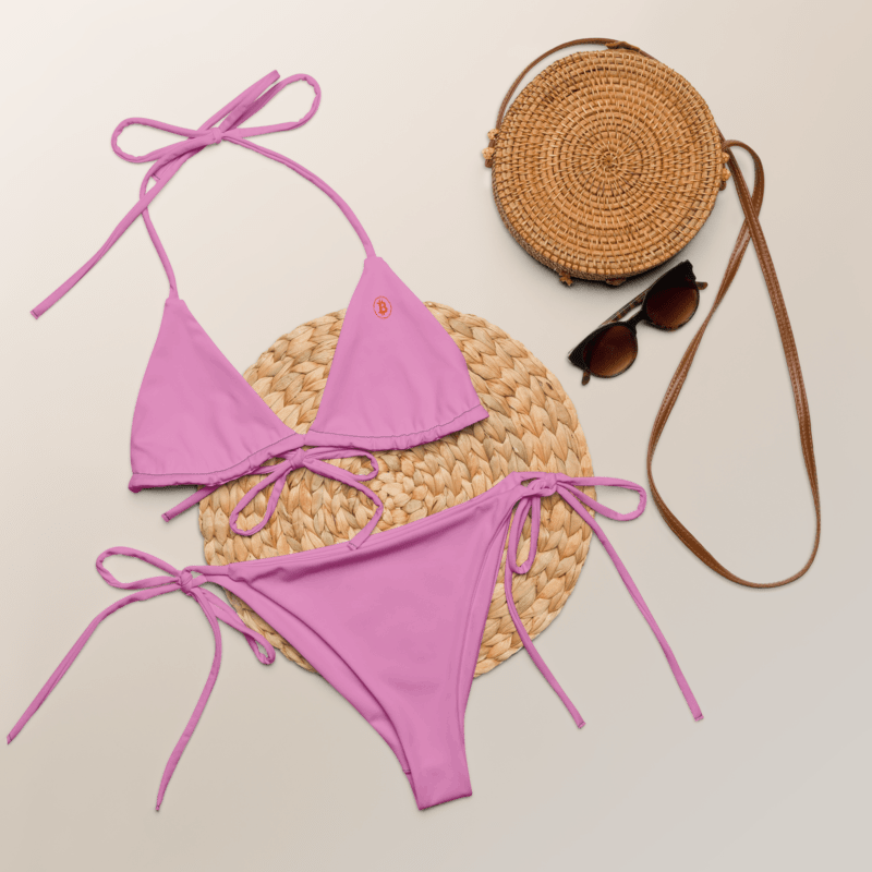 BTC Circle Logo string bikini (Pink)