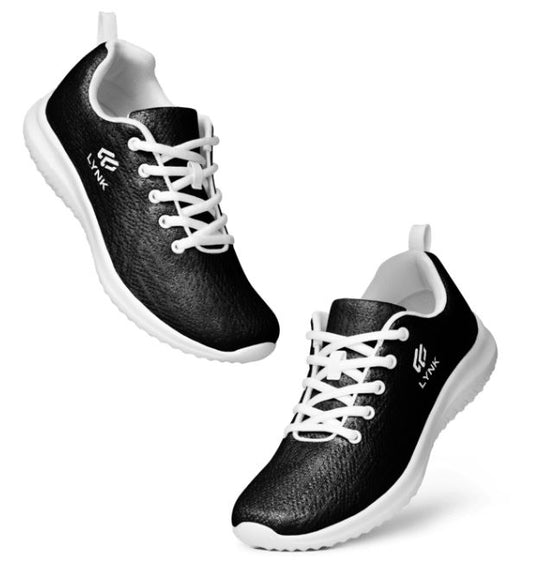 LYNK Men’s athletic shoes (Black fill/White bottoms)