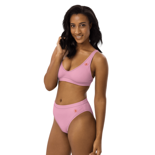BTC Circle Logo high-waisted bikini (Pink)